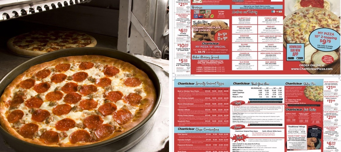 Chanticlear Pizza Menu